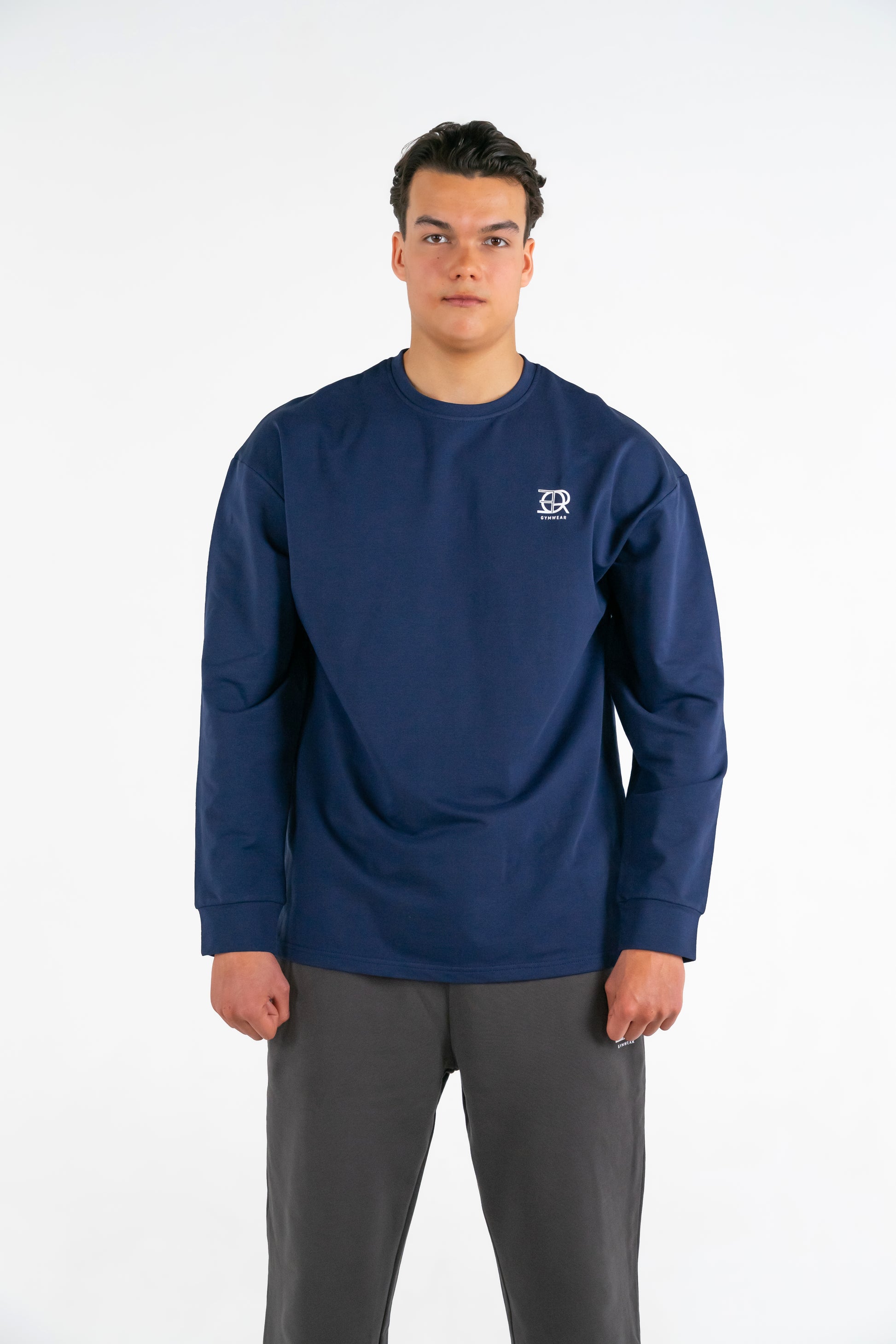 Forte Gymwear Premium Longsleeve Heren Blauw - Voorkant