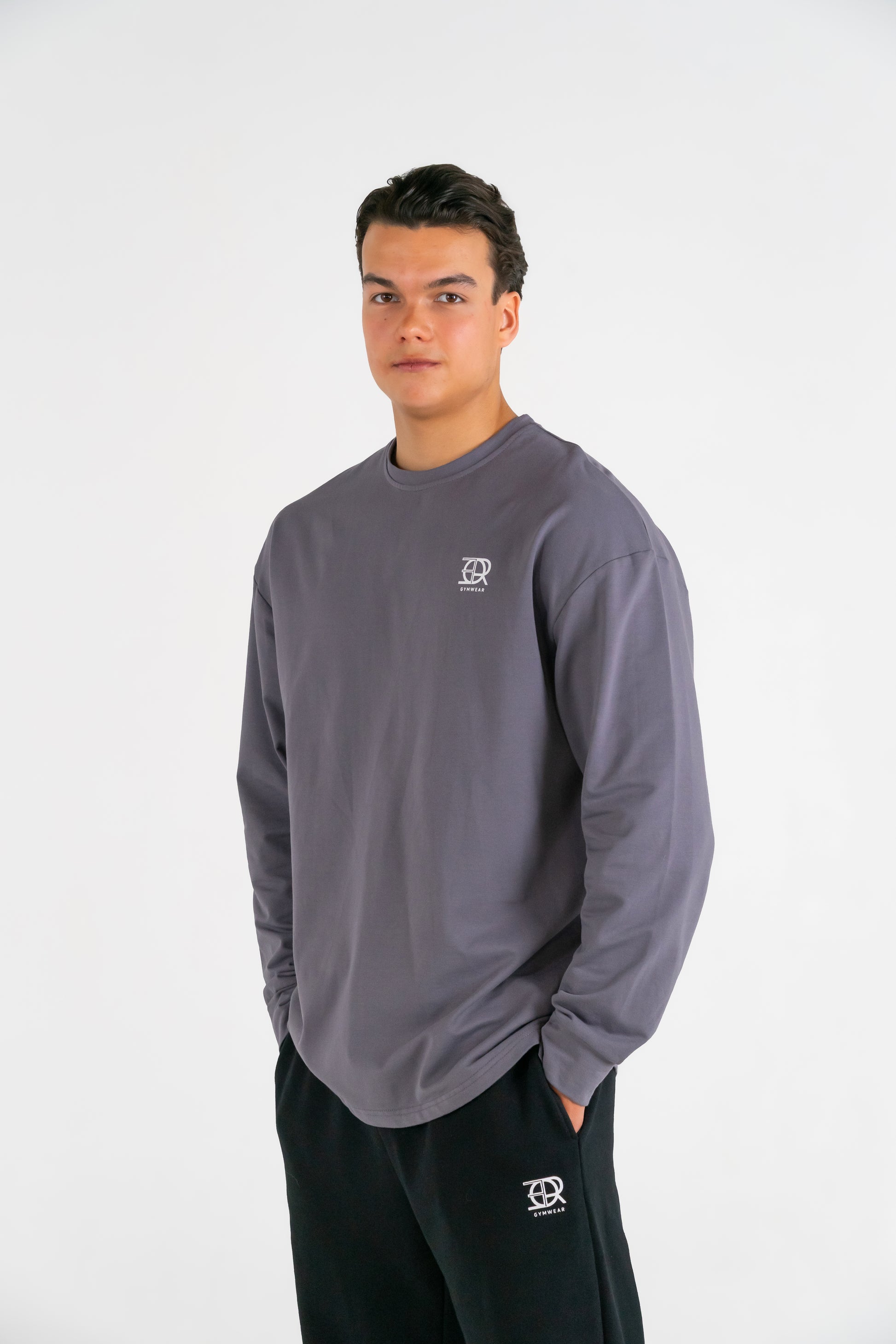 Forte Gymwear Heren Oversized Longsleeve Grijs