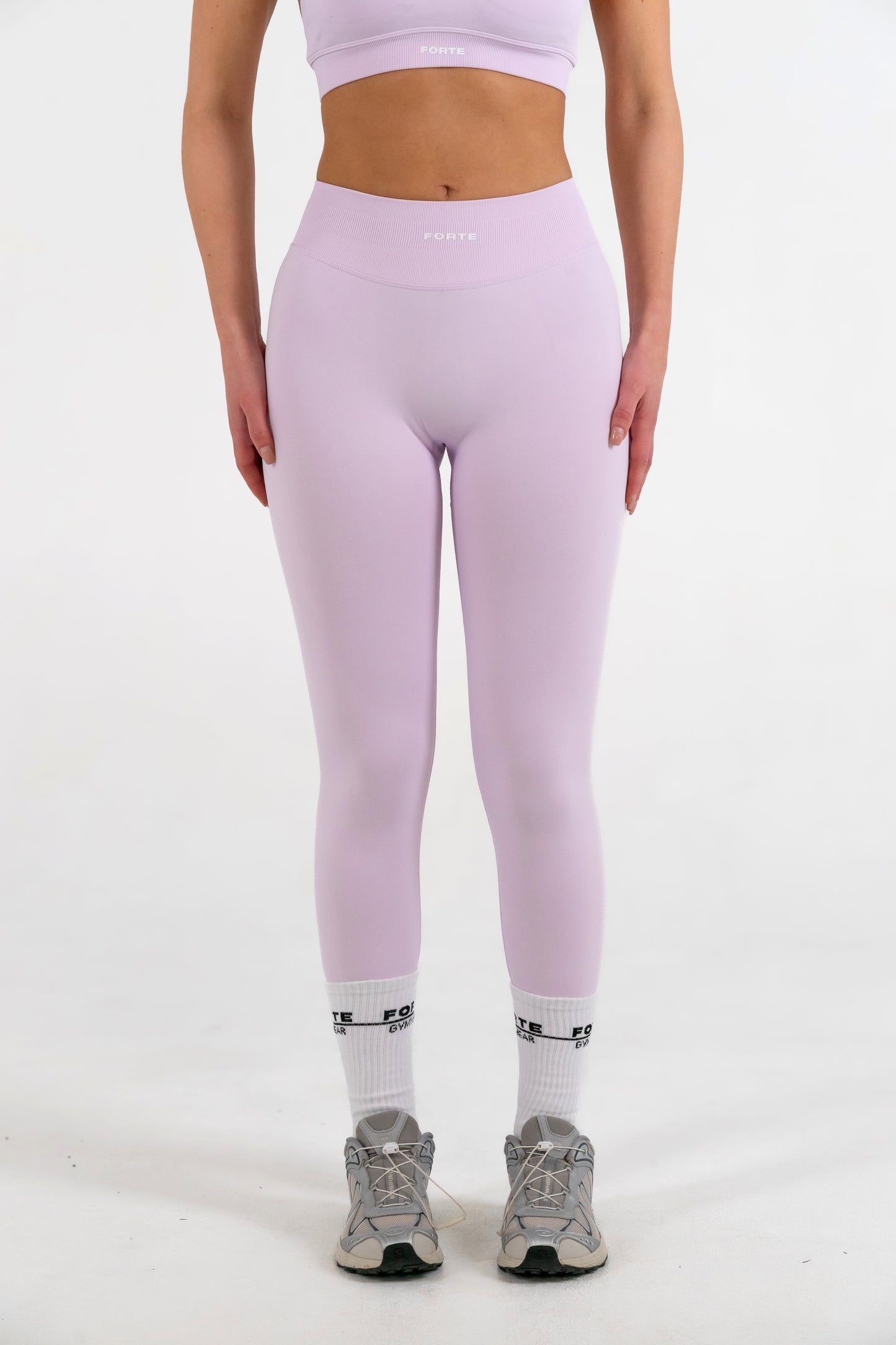 Forte Gymwear Prestige Legging Dames Lichtroze - Voorkant