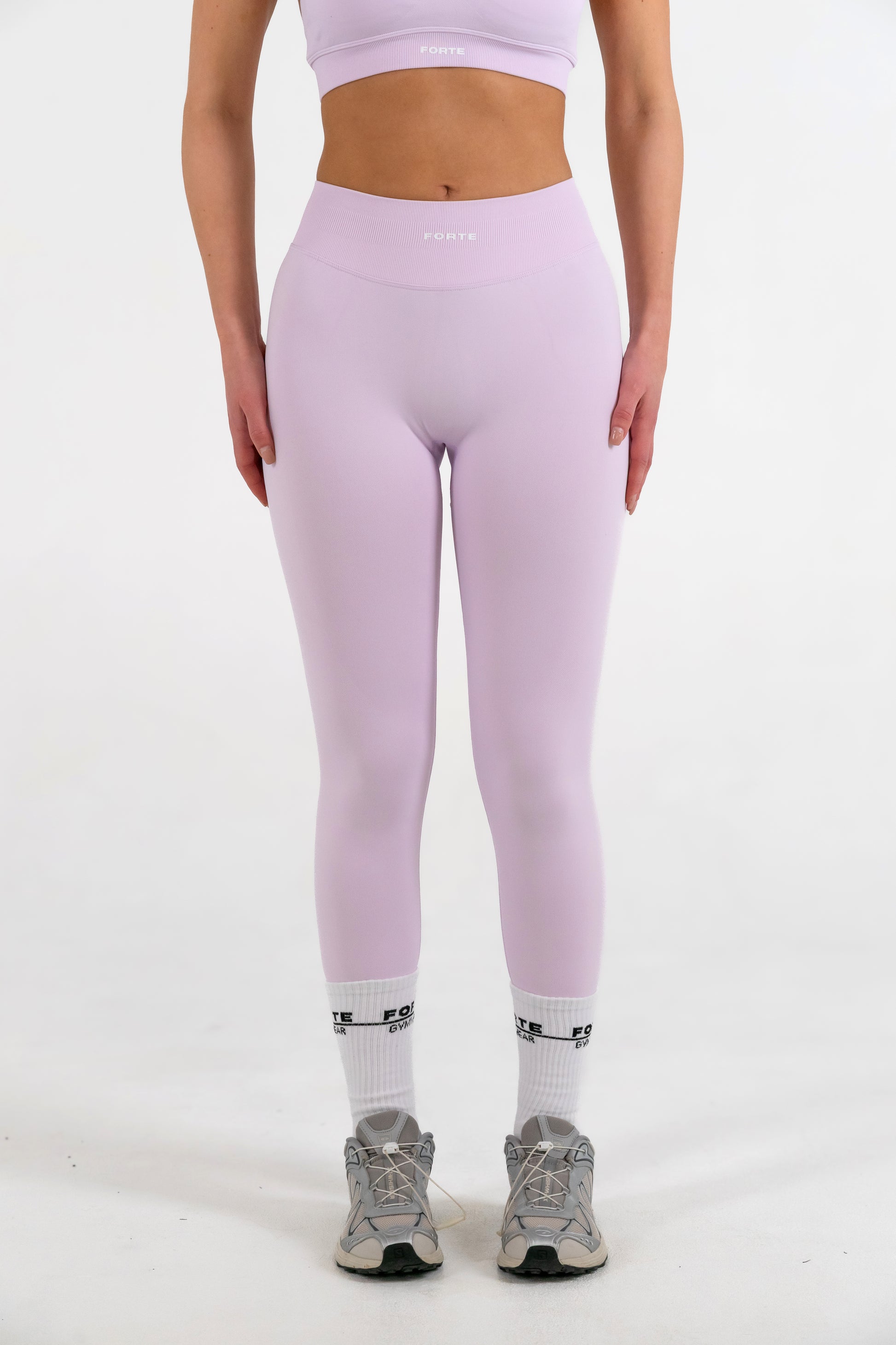 Forte Gymwear Prestige Legging Dames Lichtroze - Voorkant