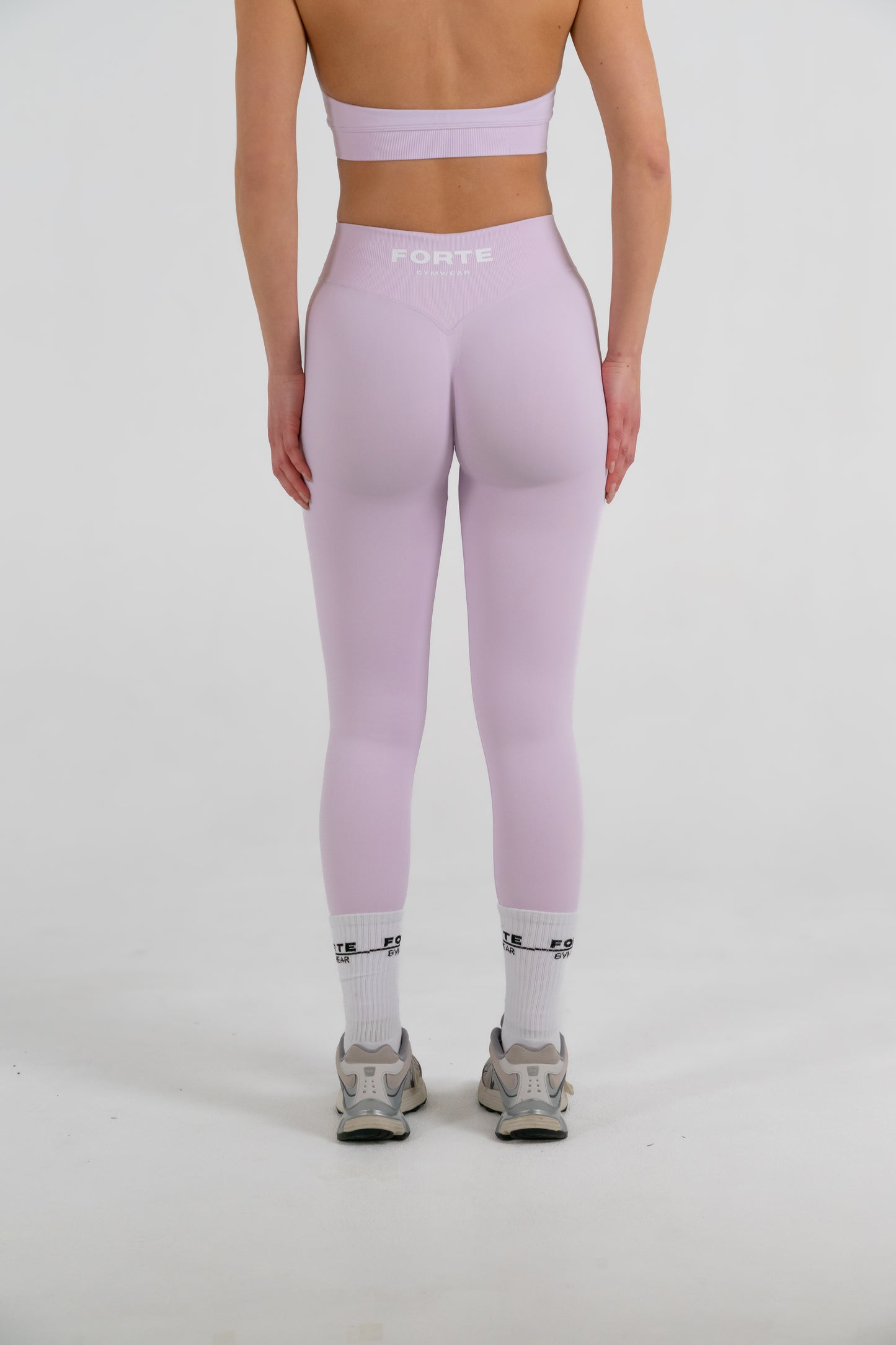 Forte Gymwear Prestige Legging Dames Lichtroze - Achterkant