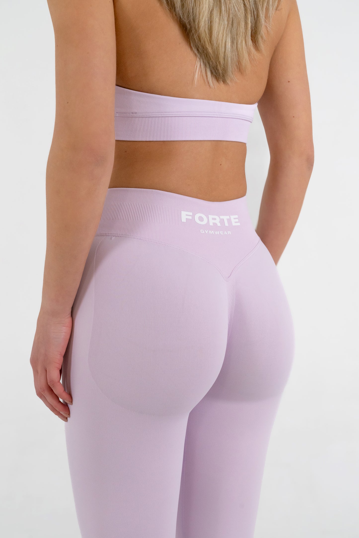 Forte Gymwear Dames Sportlegging Lichtroze - Detail