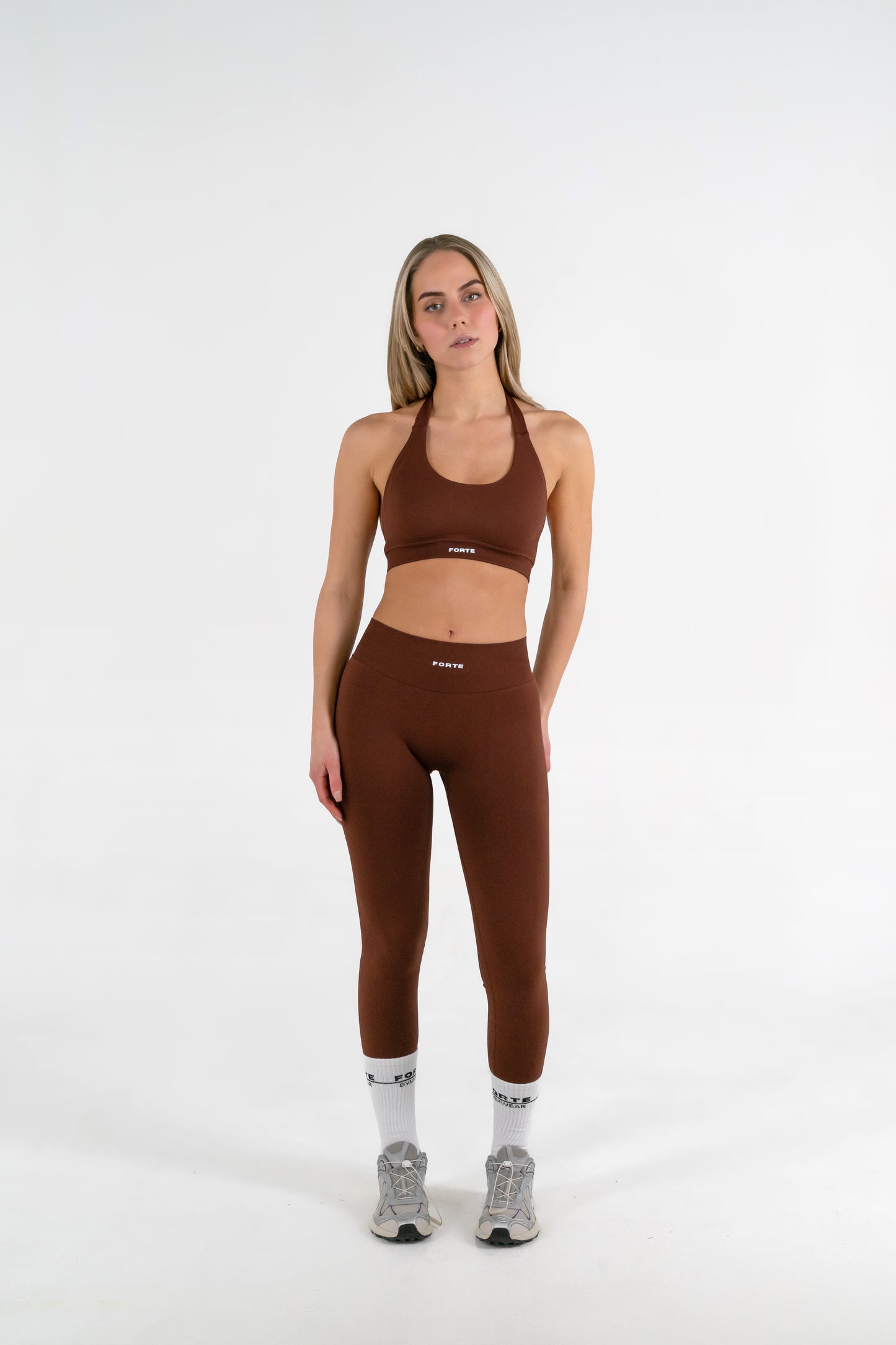 Forte Gymwear Dames Sportlegging Bruin - Gym