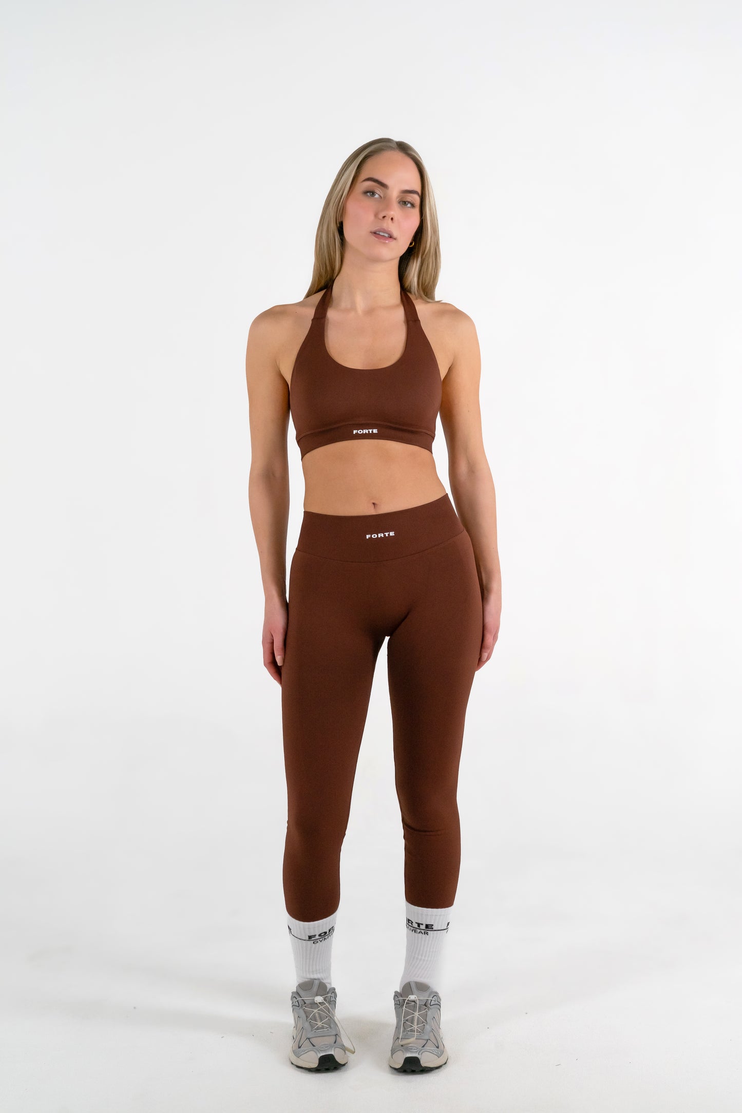 Forte Gymwear Dames Sportbeha Bruin - Gym