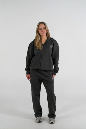 Forte Gymwear Prestige Zip Hoodie Dames Grijs - Voorkant