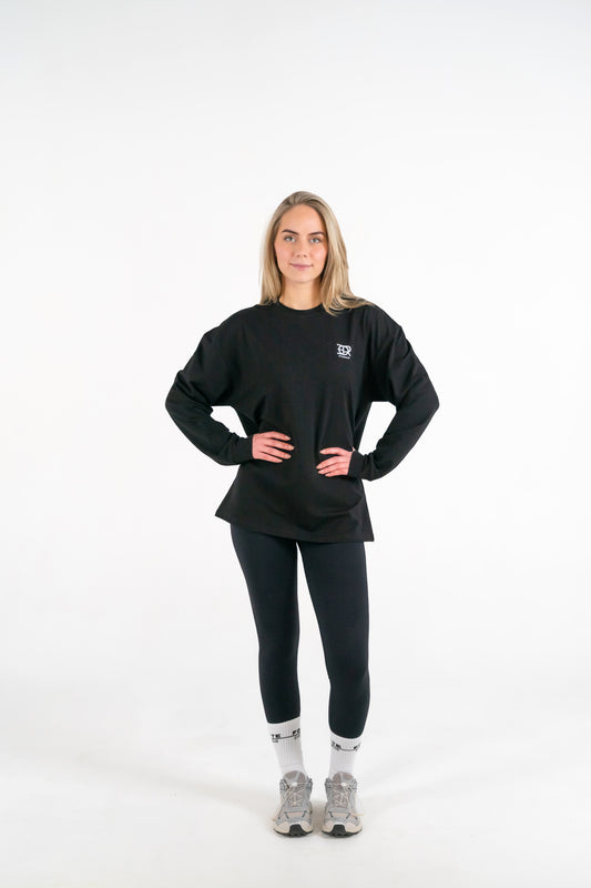 Forte Gymwear Prestige Longsleeve Dames Zwart - Voorkant