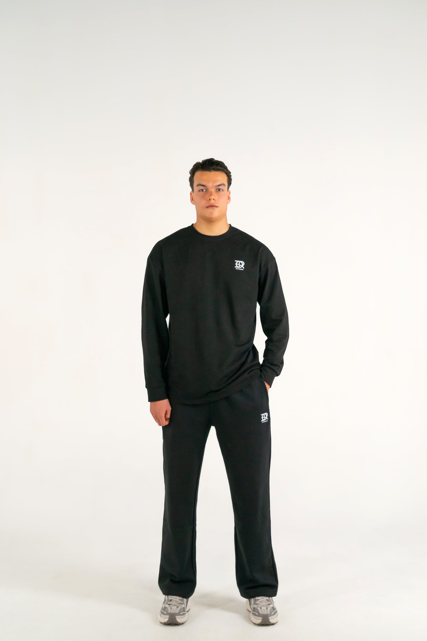 Forte Gymwear Heren Oversized Longsleeve Zwart