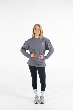 Forte Gymwear Prestige Longsleeve Dames Grijs - Voorkant